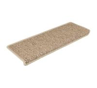 vidaXL Tapis d'escalier Autocollants 30 pcs 65x21x4 cm Sable, Bande de roulement, Tapis de Bande de roulement d'escalier, Couvre-Marche d'escalier