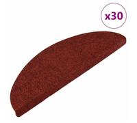 vidaXL Tapis d'escalier autocollants 30 pcs rouge 56x17x3 cm, bande de roulement, tapis de bande de roulement d'escalier, 3365914