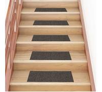 vidaXL Tapis d'escalier Auto-adhésifs 30 pcs Anthracite 60x25 cm, Tapis de Marche d'escalier, Couvre-Marche d'escalier, Protecteur d'escalier