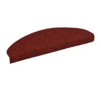vidaXL Tapis d'escalier Autocollants 5 pièces 65 x 21 x 4 cm Bordeaux Rouge Demi-Rond Grand