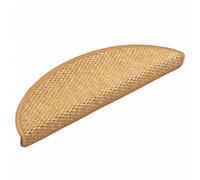 vidaXL Tapis d'escalier autocollants aspect sisal 15 pcs 56x17x3 cm Orange