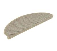 vidaXL Tapis d'Escalier Autocollants Aspect Sisal 15 pcs, Moquettes de Marches, Protections d'Escalier, Tapis de Marche, Vert Clair 65x21x4 cm