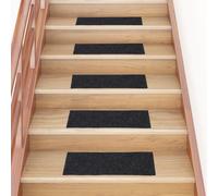 Vidaxl Tapis D'escalier Autocollants Rectangulaire 15 Pcs 60x25cm Gris