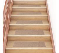 Vidaxl Tapis D'escalier Autocollants Rectangulaire 15 Pcs 76x20 Cm