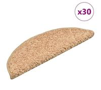 Vidaxl Tapis D'escalier Lot De 30 56 X 17 X 3 Cm Demi-Rond Doré