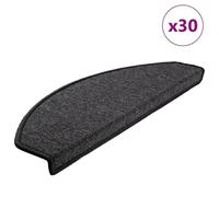Vidaxl Tapis D'escalier Lot De 30 65 X 24 X 4 Cm Anthracite Demi-Rond Grand Format