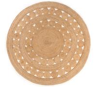Vidaxl Tapis Design Tressé Jute 210 Cm Rond