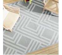 Tapis d'Extérieur Gris 190x290 cm PP Entrée Salon Balcon Patio Terrasse vidaXL