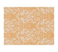 vidaXL Tapis d'extérieur ARAKIL Orange et Blanc Polyester 300 x 400 cm