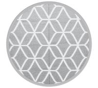 vidaXL Tapis d'extérieur Gris Ø120 cm PP, Tapis de Jardin, Tapis de Sol, Moquette de Sol, carpette, Tapis de Patio, Tapis d'extérieur en polypropylène