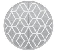 vidaXL Tapis d'extérieur Gris Ø120 cm PP, Tapis de Jardin, Tapis de Sol, Moquette de Sol, carpette, Tapis de Patio, Tapis d'extérieur en polypropylène