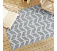 vidaXL Tapis d'extérieur ARAKIL Gris 140 x 200 cm PP