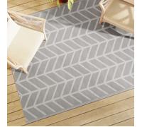 Tapis d'Extérieur Gris 190x290 cm PP Entrée Salon Balcon Patio Terrasse vidaXL