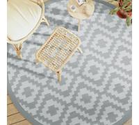 vidaXL Tapis d'extérieur Gris Ø200 cm PP, Tapis de Jardin, Tapis de Sol, Moquette de Sol, carpette, Tapis de Patio, Tapis d'extérieur en polypropylène