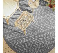 vidaXL Tapis d'extérieur Gris Ø200 cm PP, Tapis de Jardin, Tapis de Sol, Moquette de Sol, carpette, Tapis de Patio, Tapis d'extérieur en polypropylène