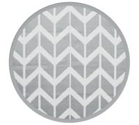 vidaXL Tapis d'extérieur Gris Ø200 cm PP, Tapis de Jardin, Tapis de Sol, Moquette de Sol, carpette, Tapis de Patio, Tapis d'extérieur en polypropylène