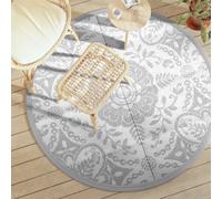 Vidaxl Tapis D'extérieur Gris Clair Ø160 Cm Pp