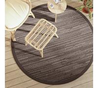 Vidaxl Tapis D'extérieur Marron Ø160 Cm Pp