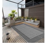 vidaXL Tapis d'Extérieur Moquette de Terrasse Tapis de Balcon Tapis de Patio Moquette d'Intérieur Salle de Séjour Noir 317004