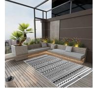 vidaXL Tapis d'Extérieur Moquette de Terrasse Tapis de Balcon Tapis de Patio Moquette d'Intérieur Salle de Séjour Noir 316921