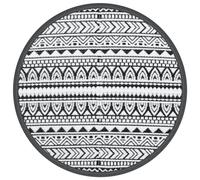 vidaXL Tapis d'extérieur Noir Ø160 cm PP, Tapis de Jardin, Tapis de Sol, Moquette de Sol, carpette, Tapis de Patio, Tapis d'extérieur en polypropylène