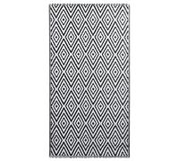 vidaXL Buitenkleed ARAKIL 80x150 cm PP wit en zwart310428 G