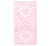 Tapis d'Extérieur Tapis d'Entrée Tapis Décoratif Salon Salle de Séjour Balcon Patio Terrasse Maison Intérieur Rose 80x150 cm PP