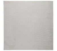 vidaXL Tapis carré Palmeras – Crème – 240 x 240 cm – Polyester – Antidérapant