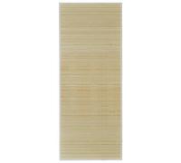 vidaXL Tapis en bambou naturel à latte Rectangulaire Salon Intérieur Maison