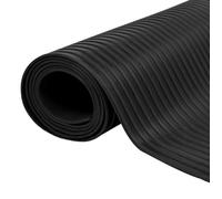 vidaXL Tapis en Caoutchouc Antidérapant 2x1 m Modèle à Nervures Tapis de Sol 141170