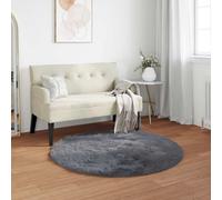 Vidaxl Tapis En Fausse Tafalla Anthracite Ø 120 Cm Polyester
