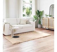 Vidaxl Tapis En Fausse Tafalla Beige 100 X 200 Cm Polyester