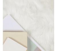 vidaXL Tapis en Fausse TAFALLA Blanc 240 x 240 cm Polyester