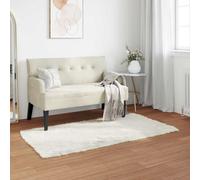 Vidaxl Tapis En Fausse Tafalla Blanc 80 X 150 Cm Polyester