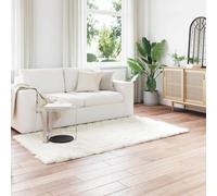 Vidaxl Tapis En Fausse Tafalla Blanc 80 X 200 Cm Polyester
