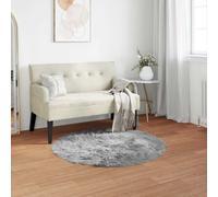Vidaxl Tapis En Fausse Tafalla Gris Ø 100 Cm Polyester