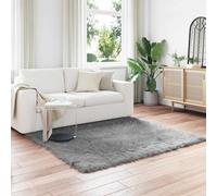 Vidaxl Tapis En Fausse Tafalla Gris 160 X 160 Cm Polyester