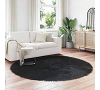 Vidaxl Tapis En Fausse Tafalla Noir Ø 200 Cm Polyester