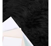 vidaXL Tapis en Fausse TAFALLA Noir 60 x 90 cm Polyester