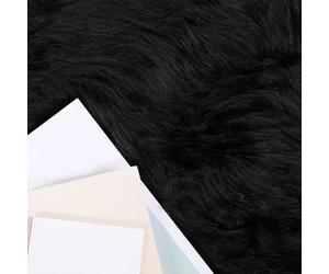 vidaXL Tapis en Fausse TAFALLA Noir 60 x 90 cm Polyester