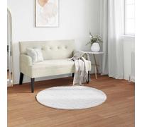 Vidaxl Tapis En Fourrure Synthétique De Lapin Olite Blanc Ø 120 Cm