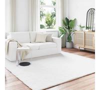 vidaXL Tapis en Fourrure Synthétique de Lapin Olite Blanc 240 x 240 cm, Tapis Moelleux en Fausse Fourrure, idéal pour Le Salon, Doux, Moderne, et Chic pour la déco intérieure