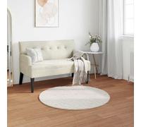 Vidaxl Tapis En Fourrure Synthétique De Lapin Olite Crème Ø 120 Cm