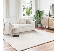 vidaXL Tapis en Fourrure Synthétique de Lapin Olite Crème 240 x 240 cm, Tapis Moelleux en Fausse Fourrure, idéal pour Le Salon, Doux, Moderne, et Chic pour la déco intérieure