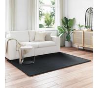 Vidaxl Tapis En Fourrure Synthétique De Lapin Olite Noir 120 X 170 Cm