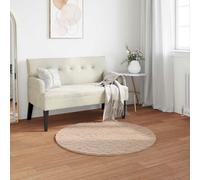 Vidaxl Tapis En Fourrure Synthétique De Lapin Olite Taupe Ø 100 Cm