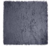 Vidaxl Tapis En Peau De Mouton Synthétique Anthracite 240 X 240 Cm