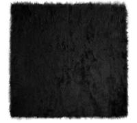 vidaXL Tapis en Peau de Mouton Synthétique Noir 160 x 160 cm Polyester, Salon, élégance moderne et minimaliste avec des tons neutres et un mobilier fonctionnel pour des espaces contemporains et de dét