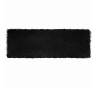 vidaXL Tapis en Peau de Mouton Synthétique Noir 80 x 250 cm Polyester, Salon, élégance moderne et minimaliste avec des tons neutres et un mobilier fonctionnel pour des espaces contemporains et de déte