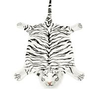 vidaXL Tapis en peau de tigre peluche 144 cm blanc